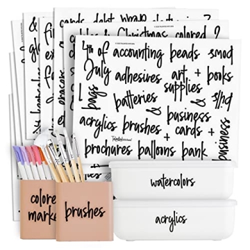 Talented Kitchen 212 Office and Craft Labels, Preprinted Water Resistant Stickers for School Classro...
