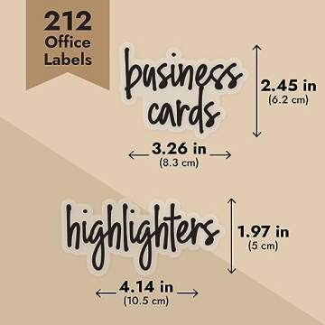 Talented Kitchen 212 Office and Craft Labels, Preprinted Water Resistant Stickers for School Classroom and Home Organization