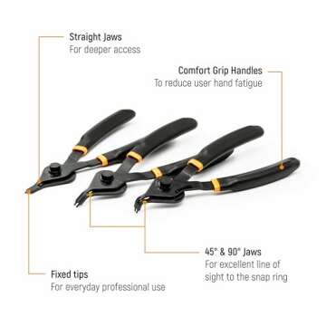 GEARWRENCH 12 Pc. Snap Ring Plier Set for Mechanics