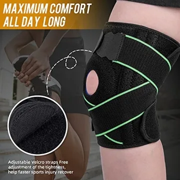 Knee Brace with Stabilizers for Pain Relief and Support