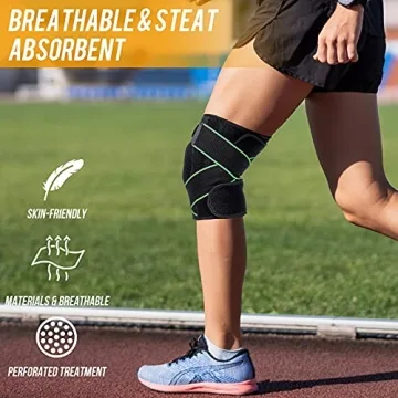 Knee Brace with Stabilizers for Pain Relief and Support