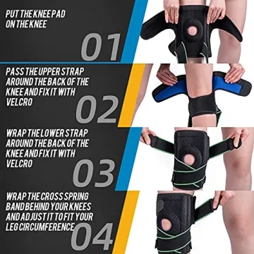 Knee Brace with Stabilizers for Pain Relief and Support