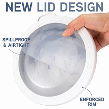 COOK WITH COLOR Mixing Bowls with TPR Lids - 12 Piece Plastic Nesting Bowls Set includes 6 Prep Bowl...