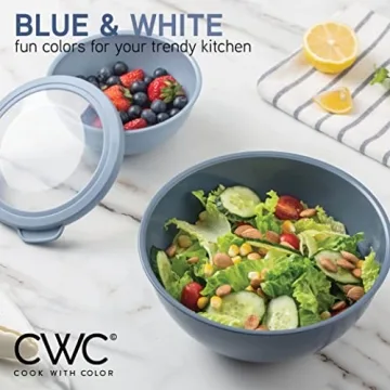 12 Piece COOK WITH COLOR Mixing Bowls Set with Lids