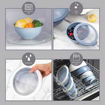 12 Piece COOK WITH COLOR Mixing Bowls Set with Lids