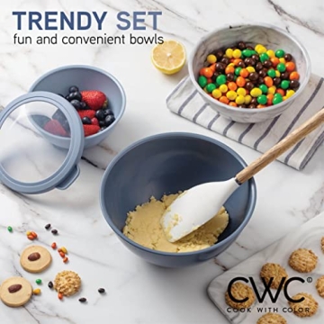 12 Piece COOK WITH COLOR Mixing Bowls Set with Lids