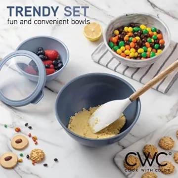 12 Piece COOK WITH COLOR Mixing Bowls Set with Lids