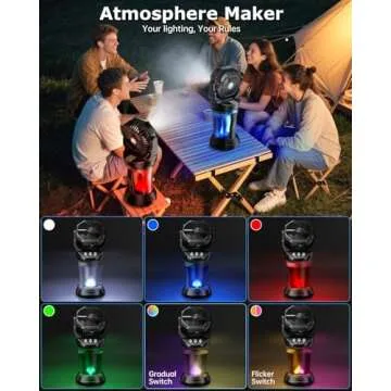 Ocikry Portable Misting Fan with RGB Lights and Remote