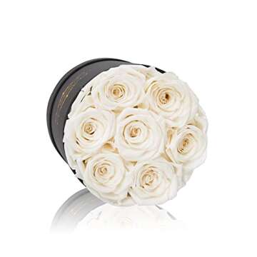 NATROSES Preserved Real Roses in a Box Roses That Last Up to 3 Years, Long Lasting Roses Gifts for H...