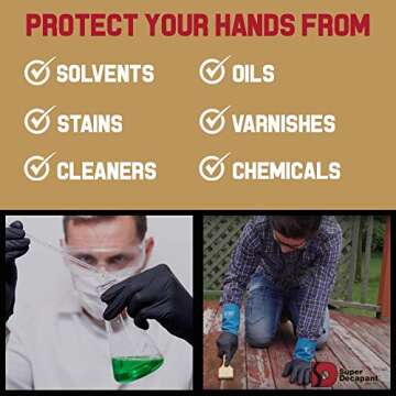 Chemical Resistant Gloves with Anti-Slip Grip - Durable & Reusable