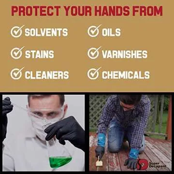 Chemical Resistant Gloves with Anti-Slip Grip - Durable & Reusable