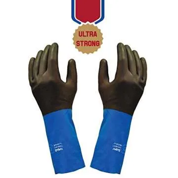 Chemical Resistant Gloves with Anti-Slip Grip - Durable & Reusable