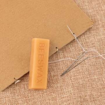 Lineco Beeswax Block for Easy Sewing and Bookbinding