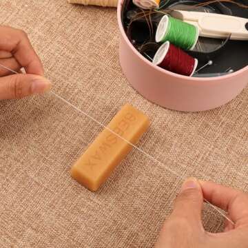 Lineco Beeswax Block for Easy Sewing and Bookbinding