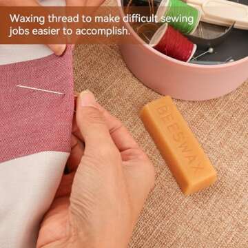 Lineco Beeswax Block for Easy Sewing and Bookbinding