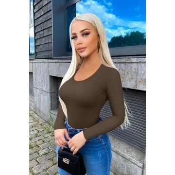 OQQ Women's Fashionable Ribbed Bodysuits for All Occasions