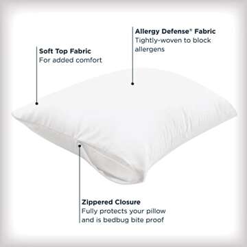 AllerEase Pillow Protectors - Allergy Protection & Comfort