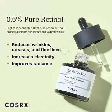 COSRX Skin Cycling Routine - Snail Mucin 96% Essence + Retinol 0.5 Oil, Recovery Set for Face and Neck, Fine Lines Spot Treatment, Repair Oil for Face