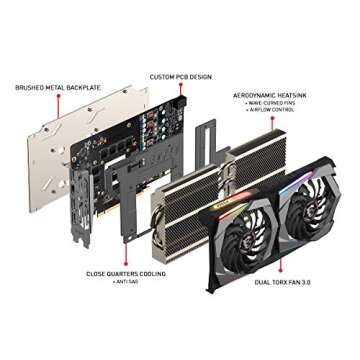 MSI Gaming GeForce RTX 2060 6GB GDRR6 192-bit HDMI/DP Ray Tracing Turing Architecture VR Ready Graphics Card (RTX 2060 GAMING Z 6G)