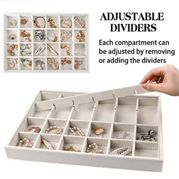 Elegant Velvet Jewelry Organizer Set of 3 for All Jewelry