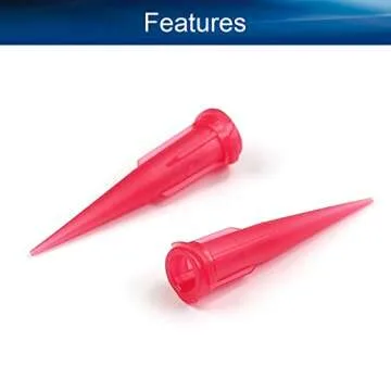 Auniwaig 120PCS Plastic Tapered Pinhead 25 Gauge TT Adhesive Dispensing Tip 1.6mm Tip ID Smoothflow Tapered Tips Dispensing Needle Tips Accessory Parts for Glue Epoxy Dispensing