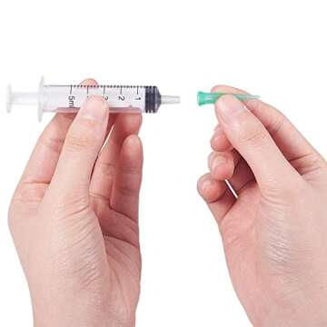 Auniwaig 120PCS Plastic Tapered Pinhead 25 Gauge TT Adhesive Dispensing Tip 1.6mm Tip ID Smoothflow Tapered Tips Dispensing Needle Tips Accessory Parts for Glue Epoxy Dispensing