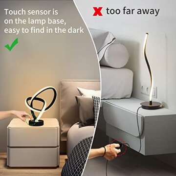 Vocevos LED Modern RGB Table Lamp with Touch Control