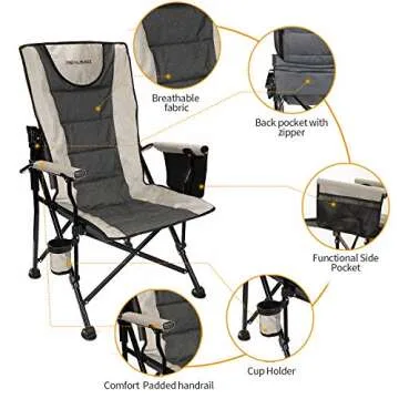 Adjustable Oversized Folding Chair for Outdoor Comfort