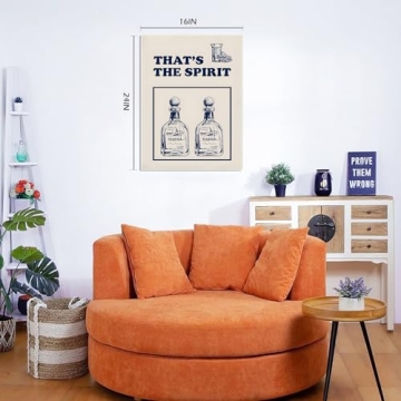 Hwetui Vintage Tequila Canvas Poster Blue Cocktail Art