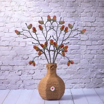 BEIJIALY Christmas Artificial Acorn Picks for Holiday Decor