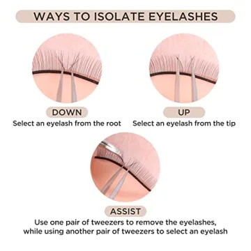 BEYELIAN Professional Eyelash Extension Tweezers for Lash Artists