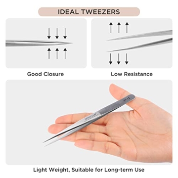 BEYELIAN Professional Eyelash Extension Tweezers for Lash Artists