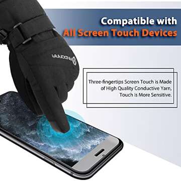 Andorra Ski Gloves: Waterproof & Touchscreen for Winter