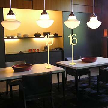 20pcs Table Numbers, Jmkcoz 1 to 20 Wood Wedding Table Numbers with Sturdy Holder Base for Party Home Decoration Vintage Birthday Event Banquet Anniversary Decor Natural Wooden Catering Reception