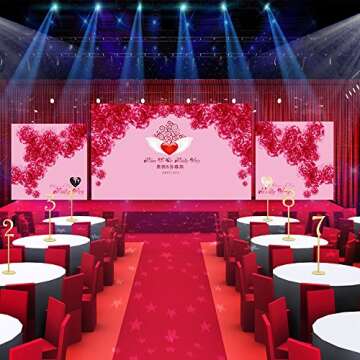 20pcs Table Numbers, Jmkcoz 1 to 20 Wood Wedding Table Numbers with Sturdy Holder Base for Party Home Decoration Vintage Birthday Event Banquet Anniversary Decor Natural Wooden Catering Reception