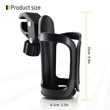 Pack of 2 Stroller Cup Holders, Universal Drinks Holder for Bikes, Trolleys or Walkers