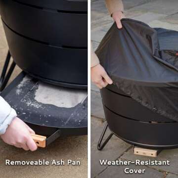 TIKI Smokeless 27.5 in. Reunion Fire Pit for Cozy Gatherings