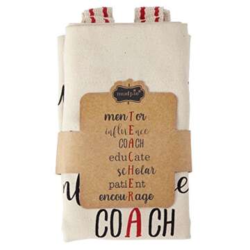 Mud Pie Teacher Mentor Tote Bag, One Size, Off White