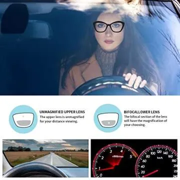 Bifocal Reading Glasses for Women Designer Cat Eye Oversized Frame Blue Light Blocking Readers Oprah Style Eyewear 2Pack 1.75