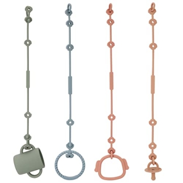 Socub Baby Teething Clip Straps for Strollers and Car Seats