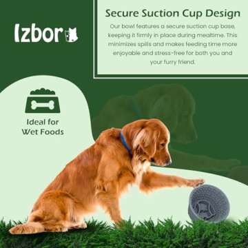 Silicone Slow Feeder Dog Bowl for All Breeds and Sizes