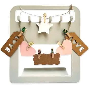 Wooden Mini Clothespins Letters for Creative Displays