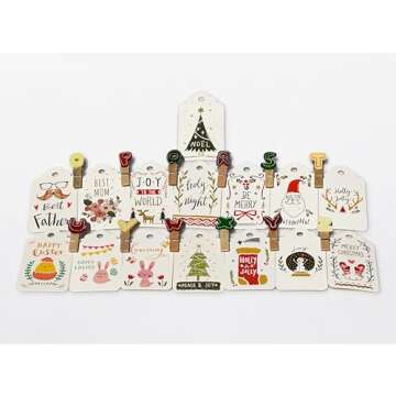 LWR CRAFTS Wooden Mini Clothespins Letters 26 Pieces