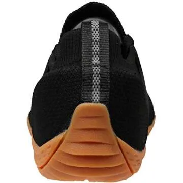 WHITIN Women's Low Zero Drop Shoes Minimalist Barefoot Trail Running Camping Size 9-9.5 Wide Toe Box Lady Workout Sneaker Lightweight Black/Gum 40