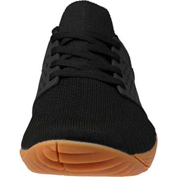 WHITIN Women's Low Zero Drop Shoes Minimalist Barefoot Trail Running Camping Size 9-9.5 Wide Toe Box Lady Workout Sneaker Lightweight Black/Gum 40