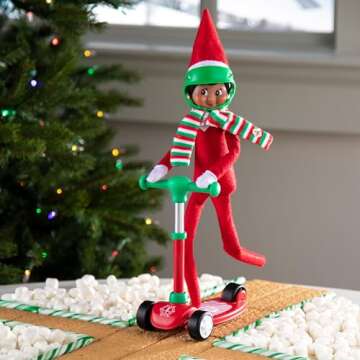The Elf on the Shelf Stand n Scoot - Plastic Scooter Prop for Silly Christmas elf Scenes!