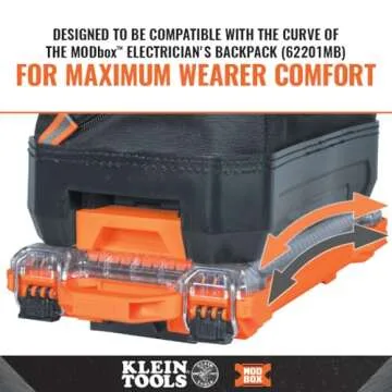 Klein Tools 54812MB MODBox Compact Storage Box, Parts Organizer, Toolbox Connects to MODBox Modular System, Backpack, Tote and Tool Bag