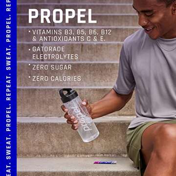 Propel Powder Packets Berry With Electrolytes, Vitamins and No Sugar 10 Count (Pack of 12)
