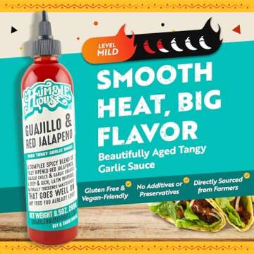 Guajillo & Red Jalapeno: Aged Tangy Garlic Sauce by Humble House (9.5oz) Sriracha Meets Mexican Ench...
