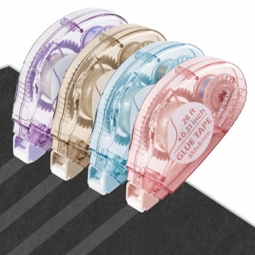MARCADORUS Glue Tape for Scrapbooking - Double Sided Tape Runners, Pack of 4, Ideal for Crafts, Gift...